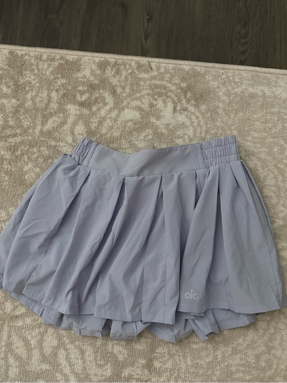 ALO Yoga Lavender Pleated Skater Skirt